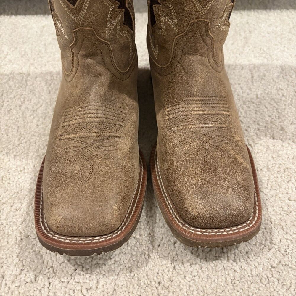 Laredo Men's Distressed Leather Performance Western Boot 7952 Tan Size 9 Demo - Picture 3 of 11